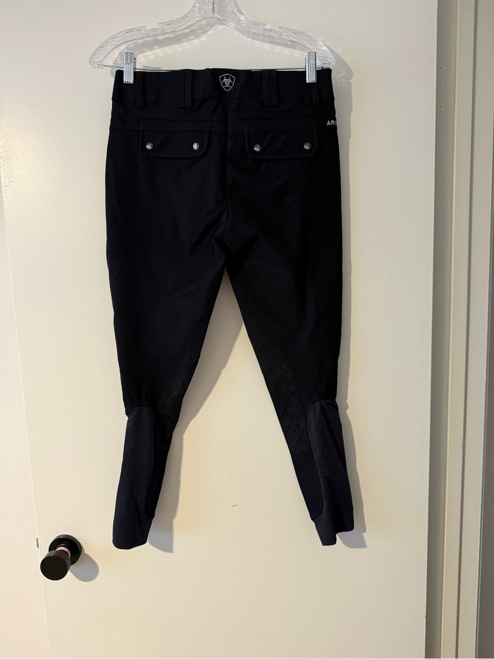 Ariat Pro Series Tri Factor Knee Patch Breeches Black 28R - Picture 4 of 5